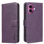 Custodia per telefono in ecopelle con texture in pelle di vitello tinta unita e protezione RFID., For iPhone 16, For iPhone 15 Pro Max, For iPhone 15 Pro, For iPhone 14 Plus / 15 Plus