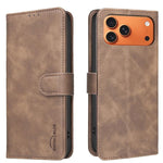 Custodia per telefono in ecopelle con texture in pelle di vitello tinta unita e protezione RFID., For iPhone 18 Pro/17 Pro, For iPhone 18 Pro Max/17 Pro Max, For iPhone 16e / 17e, For iPhone 17