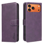 Custodia per telefono in ecopelle con texture in pelle di vitello tinta unita e protezione RFID., For iPhone 18 Pro/17 Pro, For iPhone 18 Pro Max/17 Pro Max, For iPhone 16e / 17e, For iPhone 17