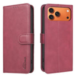 Custodia per telefono in ecopelle con texture in pelle di vitello tinta unita e protezione RFID., For iPhone 18 Pro/17 Pro, For iPhone 18 Pro Max/17 Pro Max, For iPhone 16e / 17e, For iPhone 17