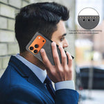 Custodia per telefono in ecopelle con texture in pelle di vitello tinta unita e protezione RFID., For iPhone 18 Pro/17 Pro, For iPhone 18 Pro Max/17 Pro Max, For iPhone 16e / 17e, For iPhone 17
