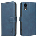Custodia per telefono in ecopelle con texture in pelle di vitello tinta unita e protezione RFID., For iPhone 11 Pro Max, For iPhone 11, For iPhone 11 Pro, For iPhone XR