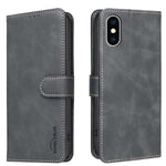 Custodia per telefono in ecopelle con texture in pelle di vitello tinta unita e protezione RFID., For iPhone XS Max, For iPhone 6 Plus/7 Plus/8 Plus, For iPhone 6 / 7 / 8