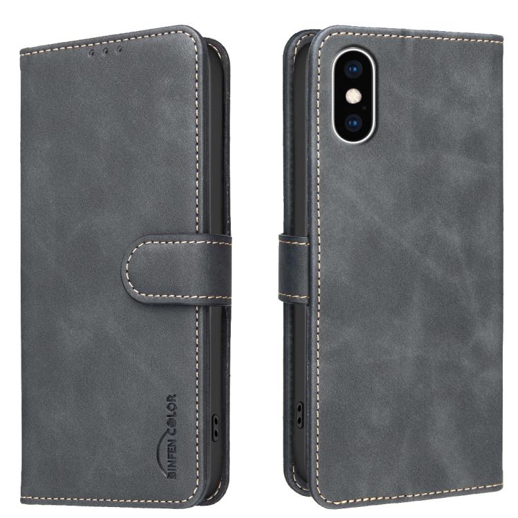 Custodia per telefono in ecopelle con texture in pelle di vitello tinta unita e protezione RFID., For iPhone XS Max, For iPhone 6 Plus/7 Plus/8 Plus, For iPhone 6 / 7 / 8