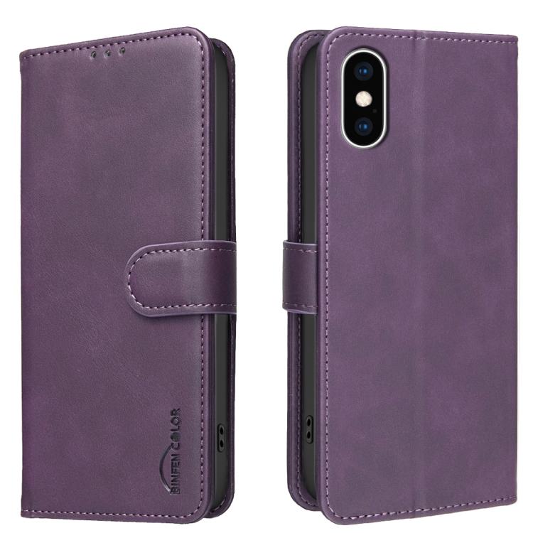 Custodia per telefono in ecopelle con texture in pelle di vitello tinta unita e protezione RFID., For iPhone XS Max, For iPhone 6 Plus/7 Plus/8 Plus, For iPhone 6 / 7 / 8