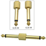 Adattatore audio da mono maschio da 6,5 mm a stereo maschio da 6,35 mm
