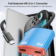 Convertitore AR 2 in 1 da Type-C a doppio Type-C con funzionalità complete