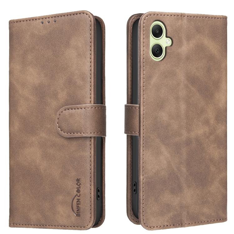 Custodia per telefono in ecopelle con texture in pelle di vitello tinta unita e protezione RFID., For Samsung Galaxy A06 / A07, For Samsung Galaxy A16, For Samsung Galaxy A15, For Samsung Galaxy A55 5G