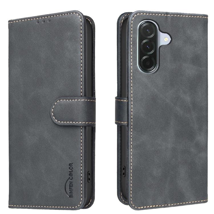 Custodia per telefono in ecopelle con texture in pelle di vitello tinta unita e protezione RFID., For Samsung Galaxy A57 5G, For Samsung Galaxy A56 5G / A36 5G, For Samsung Galaxy A27 5G, For Samsung Galaxy A26 / A17