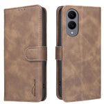 Custodia per telefono in ecopelle con texture in pelle di vitello tinta unita e protezione RFID., For Samsung Galaxy S25 FE 5G, For Samsung Galaxy S25 Edge 5G, For Samsung Galaxy S25 5G, For Samsung Galaxy S25+ 5G