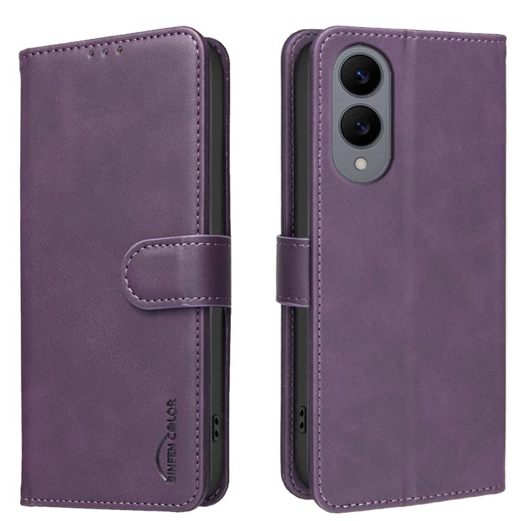 Custodia per telefono in ecopelle con texture in pelle di vitello tinta unita e protezione RFID., For Samsung Galaxy S25 FE 5G, For Samsung Galaxy S25 Edge 5G, For Samsung Galaxy S25 5G, For Samsung Galaxy S25+ 5G