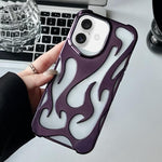 Custodia per telefono in TPU elettrolitico con effetto fiamma cava e raffreddamento., For iPhone 16 Pro Max, For iPhone 16 Pro, For iPhone 16 Plus, For iPhone 16