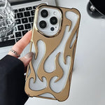 Custodia per telefono in TPU elettrolitico con effetto fiamma cava e raffreddamento., For iPhone 15 Pro Max, For iPhone 15 Pro, For iPhone 15 Plus, For iPhone 15