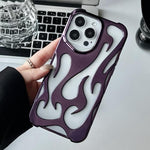 Custodia per telefono in TPU elettrolitico con effetto fiamma cava e raffreddamento., For iPhone 15 Pro Max, For iPhone 15 Pro, For iPhone 15 Plus, For iPhone 15