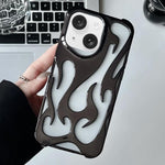 Custodia per telefono in TPU elettrolitico con effetto fiamma cava e raffreddamento., For iPhone 15 Pro Max, For iPhone 15 Pro, For iPhone 15 Plus, For iPhone 15