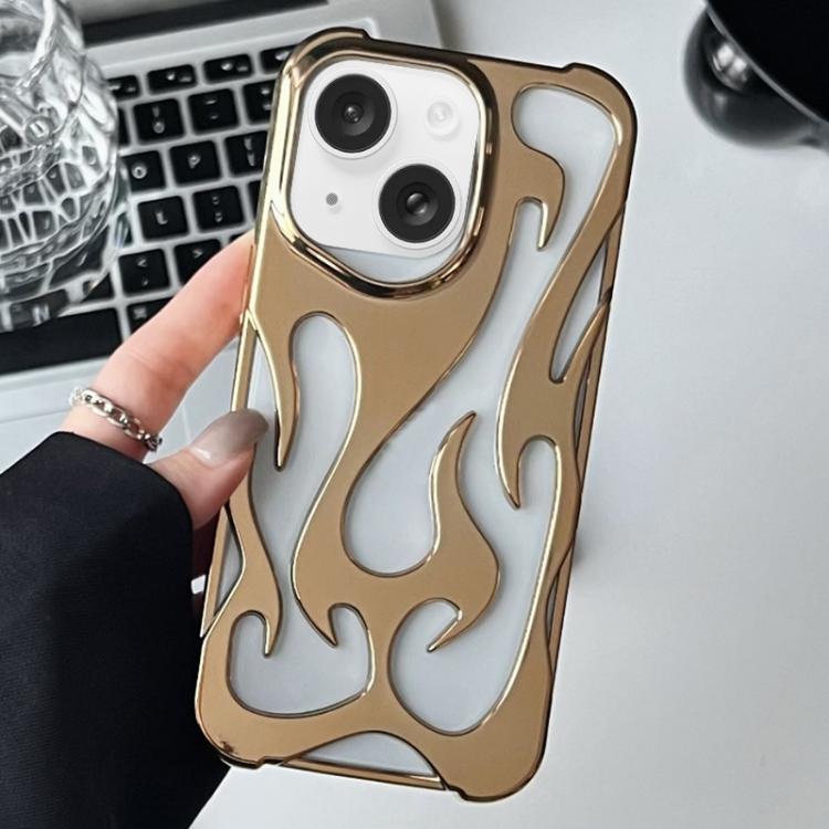 Custodia per telefono in TPU elettrolitico con effetto fiamma cava e raffreddamento., For iPhone 15 Pro Max, For iPhone 15 Pro, For iPhone 15 Plus, For iPhone 15