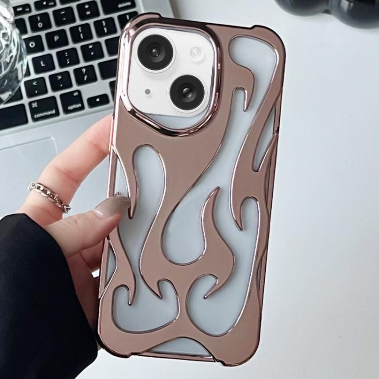 Custodia per telefono in TPU elettrolitico con effetto fiamma cava e raffreddamento., For iPhone 15 Pro Max, For iPhone 15 Pro, For iPhone 15 Plus, For iPhone 15