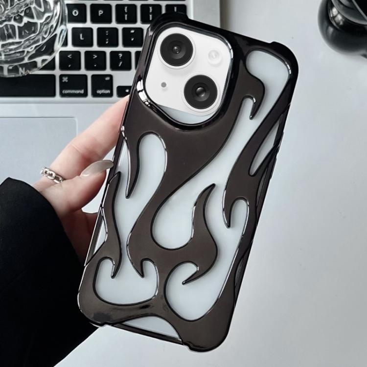 Custodia per telefono in TPU elettrolitico con effetto fiamma cava e raffreddamento., For iPhone 15 Pro Max, For iPhone 15 Pro, For iPhone 15 Plus, For iPhone 15