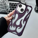 Custodia per telefono in TPU elettrolitico con effetto fiamma cava e raffreddamento., For iPhone 15 Pro Max, For iPhone 15 Pro, For iPhone 15 Plus, For iPhone 15