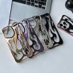 Custodia per telefono in TPU elettrolitico con effetto fiamma cava e raffreddamento., For iPhone 16 Pro Max, For iPhone 16 Pro, For iPhone 16 Plus, For iPhone 16