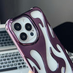 Custodia per telefono in TPU elettrolitico con effetto fiamma cava e raffreddamento., For iPhone 15 Pro Max, For iPhone 15 Pro, For iPhone 15 Plus, For iPhone 15