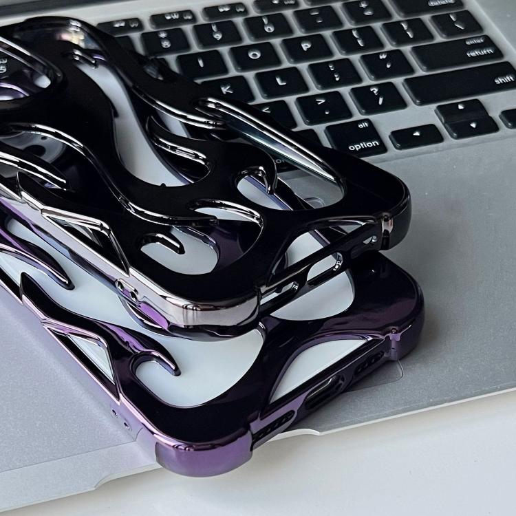 Custodia per telefono in TPU elettrolitico con effetto fiamma cava e raffreddamento., For iPhone 16 Pro Max, For iPhone 16 Pro, For iPhone 16 Plus, For iPhone 16