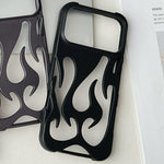 Custodia per telefono in TPU satinato con rivestimento spray a effetto fiamma cava., For iPhone 17 Pro Max, For iPhone 17 Pro, For iPhone 17, For iPhone Air, For iPhone 16 Pro Max, For iPhone 16 Pro, For iPhone 16 Plus, For iPhone 16