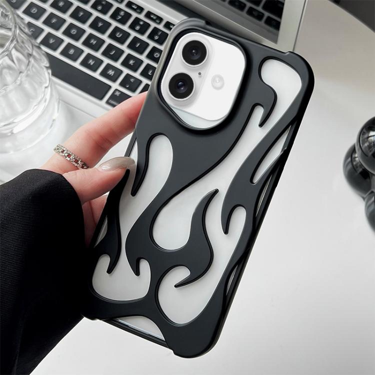 Custodia per telefono in TPU satinato con rivestimento spray a effetto fiamma cava., For iPhone 17 Pro Max, For iPhone 17 Pro, For iPhone 17, For iPhone Air, For iPhone 16 Pro Max, For iPhone 16 Pro, For iPhone 16 Plus, For iPhone 16