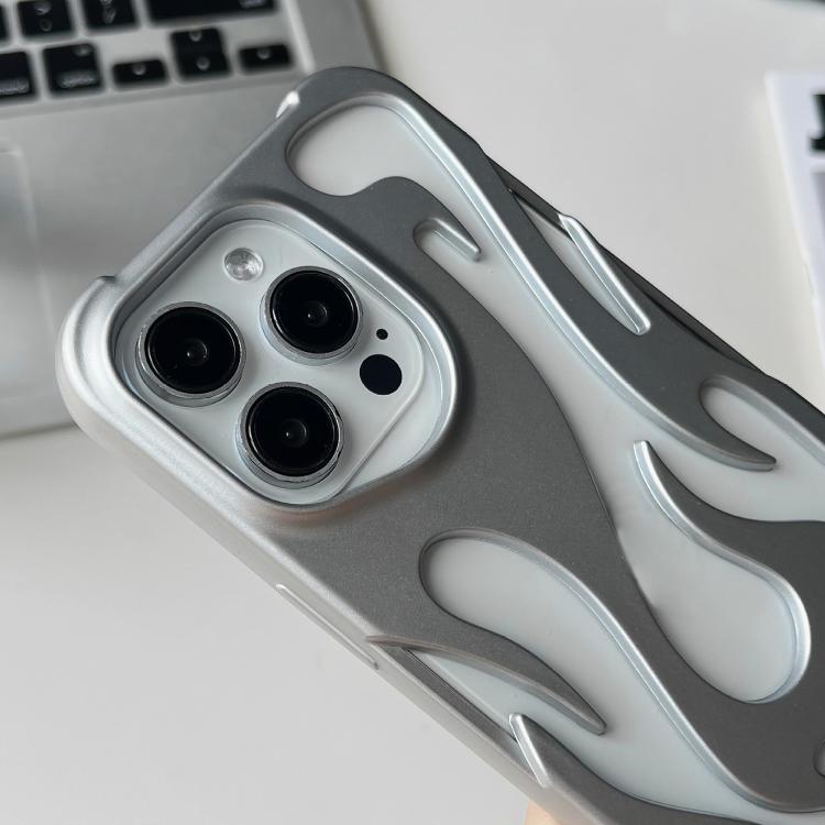 Custodia per telefono in TPU satinato con rivestimento spray a effetto fiamma cava., For iPhone 15 Pro Max, For iPhone 15 Pro, For iPhone 15 Plus, For iPhone 15
