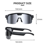 Q01 Occhiali sportivi intelligenti con intelligenza artificiale per ciclismo all'aperto, fotocamera da 8 MP