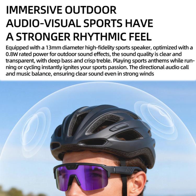 Q01 Occhiali sportivi intelligenti con intelligenza artificiale per ciclismo all'aperto, fotocamera da 8 MP