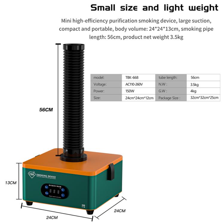 TBK TBK-668 Mini purificatore di fumo ad alta potenza da 150 W, EU Plug, UK Plug, US Plug, AU Plug