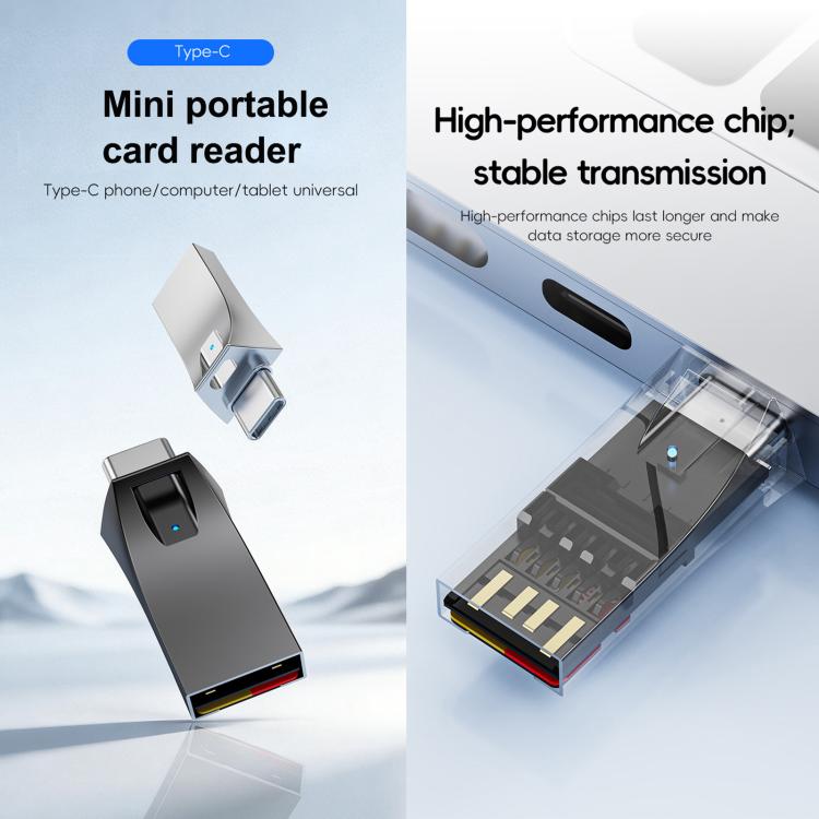 Mini lettore schede SD USB-C compatibile fino a 2TB