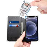 Custodia in pelle orizzontale per iPhone 12