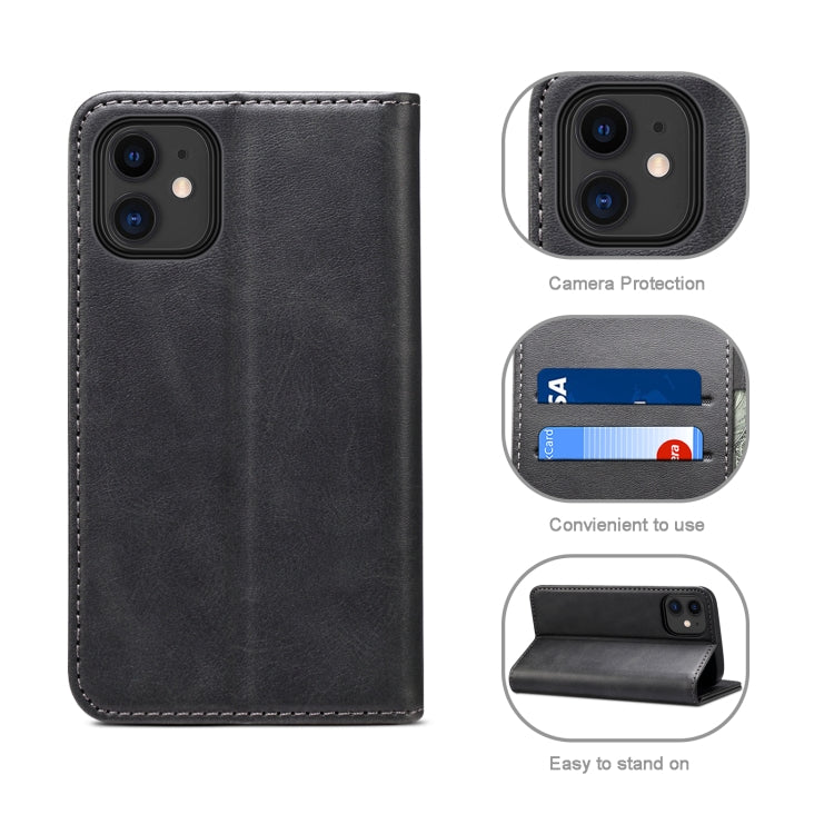 Custodia portafoglio in pelle orizzontale per iPhone 12, 12 Pro