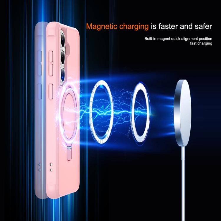 Custodia per telefono con supporto magnetico MagSafe in TPU e PC., For Samsung Galaxy S26+ 5G, For Samsung Galaxy S26 Ultra 5G, For Samsung Galaxy S26 5G