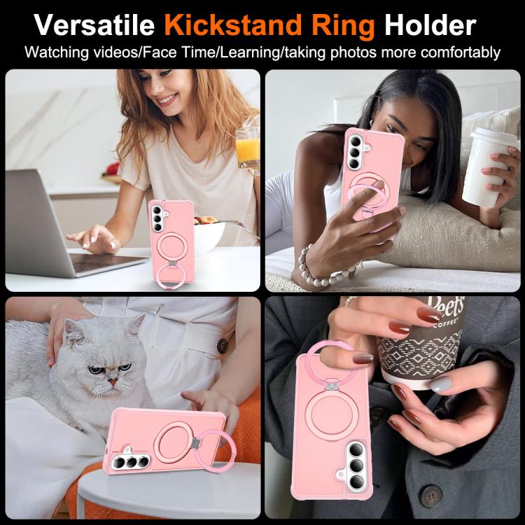 Custodia per telefono con supporto magnetico MagSafe in TPU e PC., For Samsung Galaxy S26+ 5G, For Samsung Galaxy S26 Ultra 5G, For Samsung Galaxy S26 5G