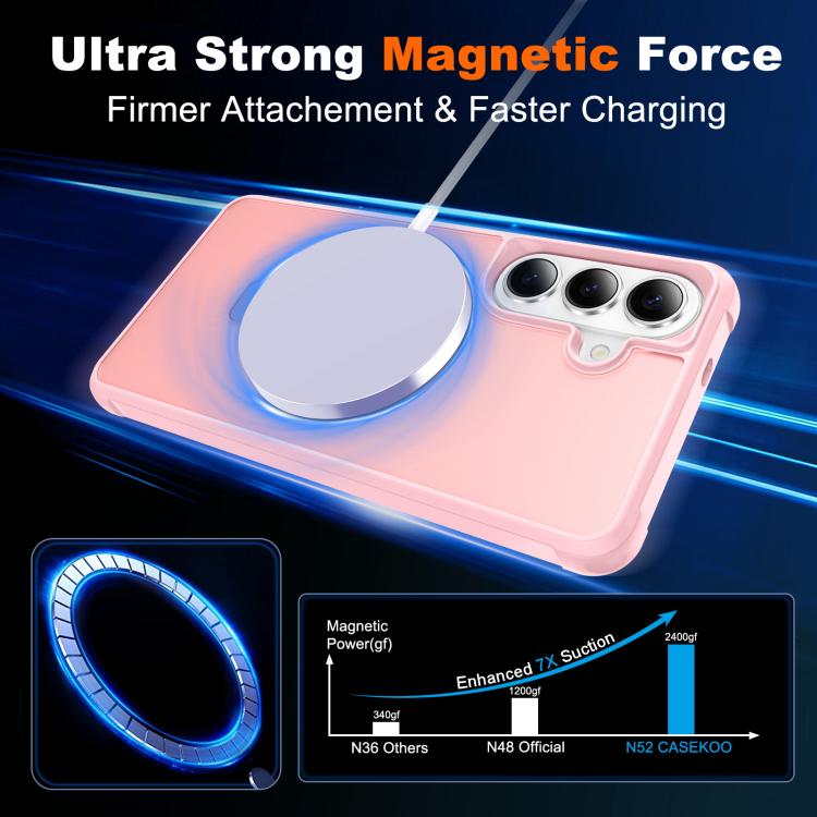 Custodia per telefono con supporto magnetico MagSafe in TPU e PC., For Samsung Galaxy S26+ 5G, For Samsung Galaxy S26 Ultra 5G, For Samsung Galaxy S26 5G