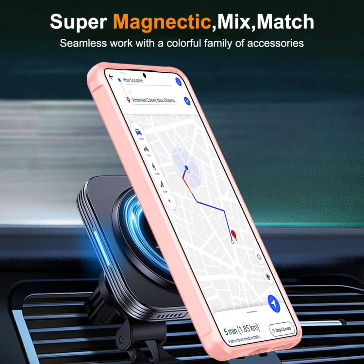 Custodia per telefono MagSafe con supporto rotante Skin-Feel per smorzamento., For Samsung Galaxy S26+ 5G, For Samsung Galaxy S26 Ultra 5G, For Samsung Galaxy S26 5G