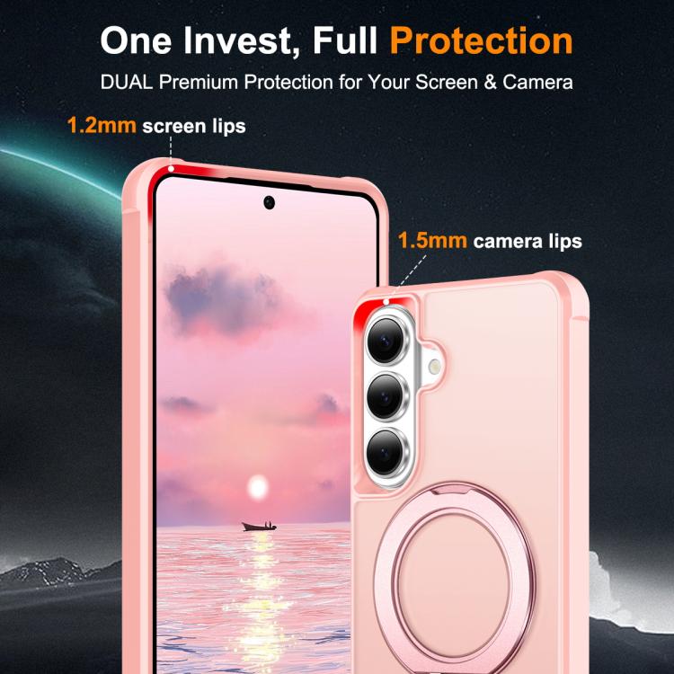 Custodia per telefono MagSafe con supporto rotante Skin-Feel per smorzamento., For Samsung Galaxy S26+ 5G, For Samsung Galaxy S26 Ultra 5G, For Samsung Galaxy S26 5G