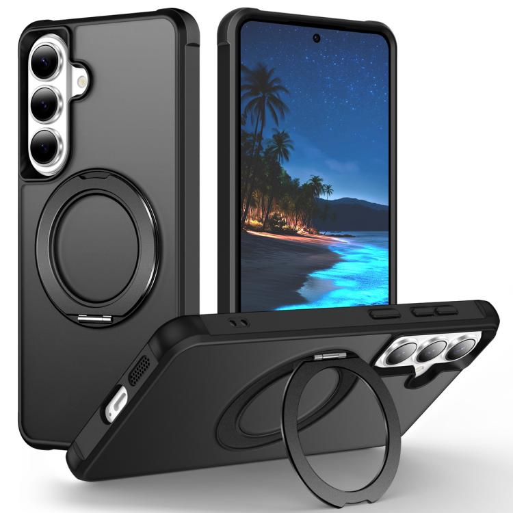 Custodia per telefono MagSafe con supporto rotante Skin-Feel per smorzamento., For Samsung Galaxy S26+ 5G, For Samsung Galaxy S26 Ultra 5G, For Samsung Galaxy S26 5G