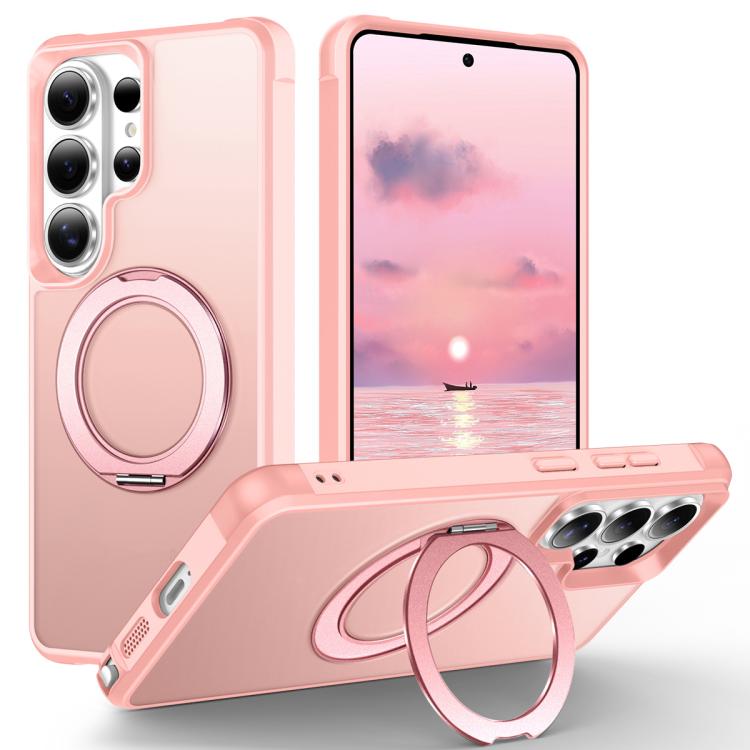Custodia per telefono MagSafe con supporto rotante Skin-Feel per smorzamento., For Samsung Galaxy S26+ 5G, For Samsung Galaxy S26 Ultra 5G, For Samsung Galaxy S26 5G