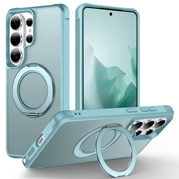 Custodia per telefono MagSafe con supporto rotante Skin-Feel per smorzamento., For Samsung Galaxy S26+ 5G, For Samsung Galaxy S26 Ultra 5G, For Samsung Galaxy S26 5G
