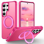 Custodia per telefono MagSafe con supporto rotante Skin-Feel per smorzamento., For Samsung Galaxy S26+ 5G, For Samsung Galaxy S26 Ultra 5G, For Samsung Galaxy S26 5G
