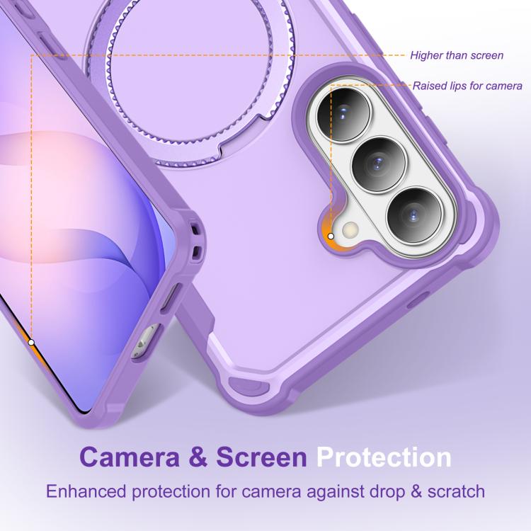 Custodia per telefono antiurto con supporto MagSafe Yingcai Gears, For Samsung Galaxy S26+ 5G, For Samsung Galaxy S26 Ultra 5G, For Samsung Galaxy S26 5G
