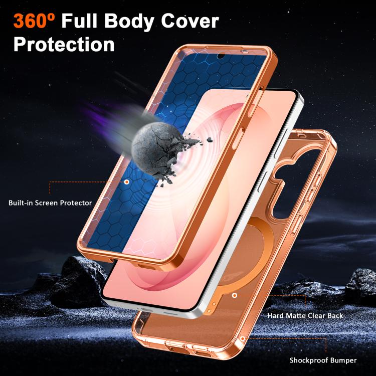 Custodia per telefono con supporto magnetico satinato e protezione per lo schermo., For Samsung Galaxy S26+ 5G, For Samsung Galaxy S26 Ultra 5G, For Samsung Galaxy S26 5G