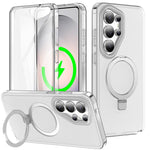 Custodia per telefono con supporto magnetico satinato e protezione per lo schermo., For Samsung Galaxy S26+ 5G, For Samsung Galaxy S26 Ultra 5G, For Samsung Galaxy S26 5G