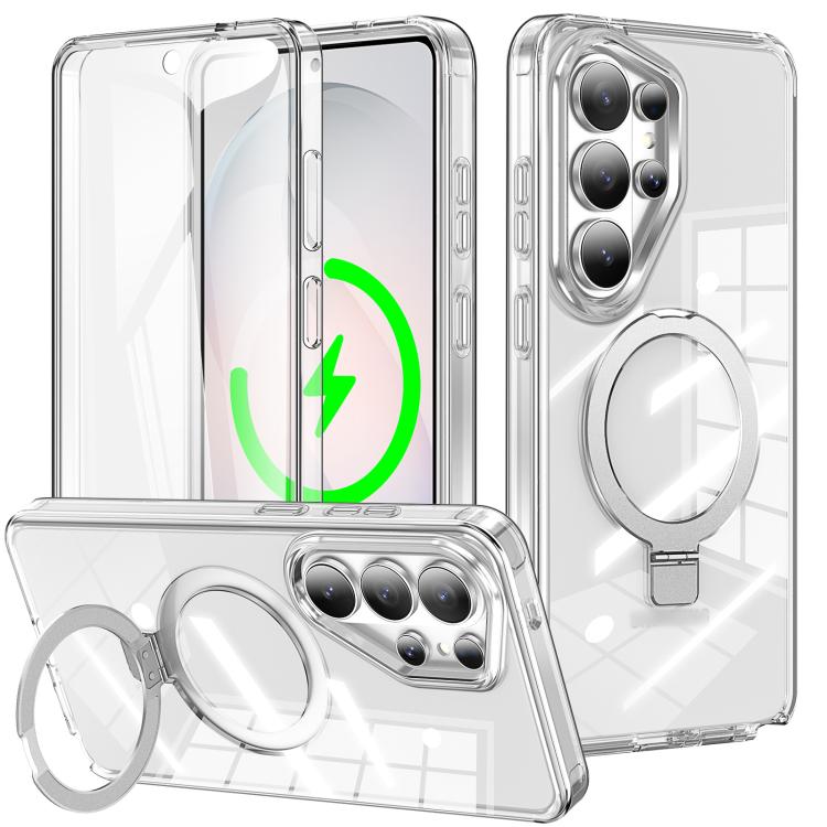 Custodia per telefono con supporto magnetico satinato e protezione per lo schermo., For Samsung Galaxy S26+ 5G, For Samsung Galaxy S26 Ultra 5G, For Samsung Galaxy S26 5G