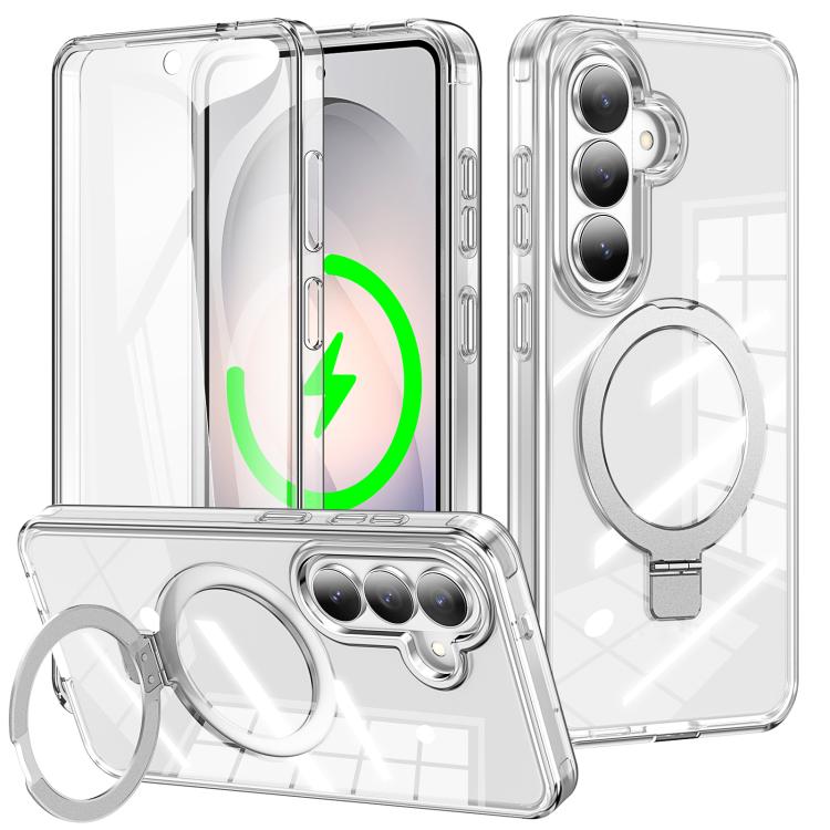 Custodia per telefono con supporto magnetico satinato e protezione per lo schermo., For Samsung Galaxy S26+ 5G, For Samsung Galaxy S26 Ultra 5G, For Samsung Galaxy S26 5G