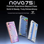 AULA nova75 Smart Display Tri-Mode RGB Customizable Gaming Mechanical Keyboard